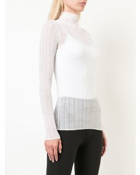 weißer Strick Rollkragenpullover von Theory