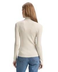 weißer Strick Rollkragenpullover von Tom Tailor Denim