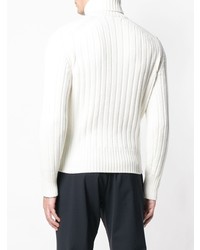 weißer Strick Rollkragenpullover von Cruciani