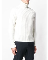 weißer Strick Rollkragenpullover von Cruciani