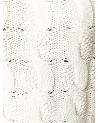weißer Strick Wollrollkragenpullover von MM6 MAISON MARGIELA