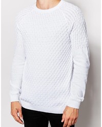 weißer Strickpullover von Asos