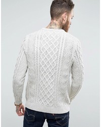 weißer Strickpullover von Farah