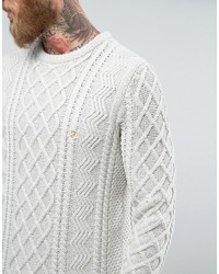 weißer Strickpullover von Farah