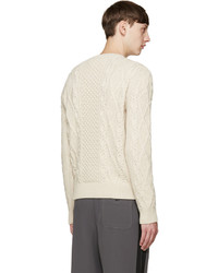 weißer Strickpullover von Alexander McQueen