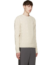 weißer Strickpullover von Alexander McQueen