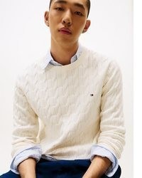 weißer Strickpullover von Tommy Hilfiger