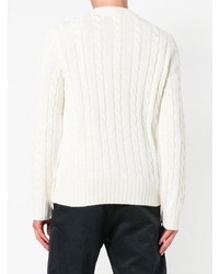 weißer Strickpullover von Fred Perry