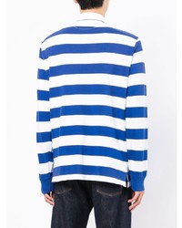 weißer und blauer horizontal gestreifter Polo Pullover von Polo Ralph Lauren