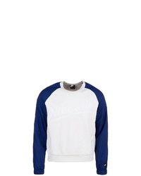 weißer und blauer Pullover mit einem Rundhalsausschnitt von Nike Sportswear