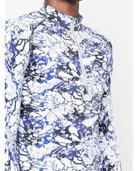 weißer und dunkelblauer Pullover mit einem Reißverschluss am Kragen von Orlebar Brown