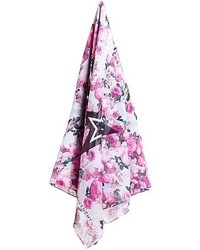 weißer und rosa Schal mit Blumenmuster von Givenchy