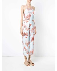 weißer und roter bedruckter Jumpsuit von Andrea Marques