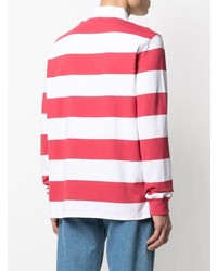 weißer und roter horizontal gestreifter Polo Pullover von Polo Ralph Lauren