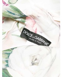 weißer und roter Mantel mit einem Pelzkragen von Dolce & Gabbana
