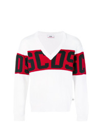 weißer und roter Pullover mit einem V-Ausschnitt von Gcds