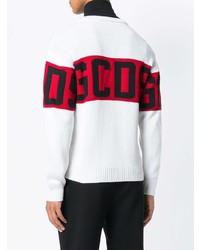 weißer und roter Pullover mit einem V-Ausschnitt von Gcds