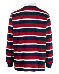 weißer und roter und dunkelblauer horizontal gestreifter Polo Pullover von Polo Ralph Lauren