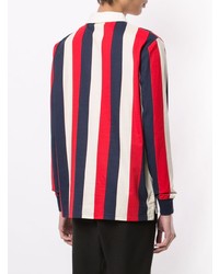 weißer und roter und dunkelblauer Polo Pullover von Fila