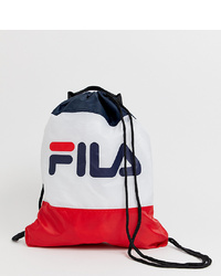 weißer und roter und dunkelblauer Rucksack von Fila