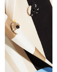 weißer und schwarzer bedruckter Mantel von MSGM