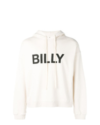 weißer und schwarzer bedruckter Pullover mit einem Kapuze von Billy Los Angeles