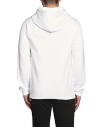 weißer und schwarzer bedruckter Pullover mit einem Kapuze von Calvin Klein Jeans