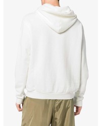 weißer und schwarzer bedruckter Pullover mit einem Kapuze von Maison Margiela