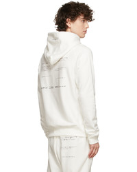 weißer und schwarzer bedruckter Pullover mit einem Kapuze von TAKAHIROMIYASHITA TheSoloist.
