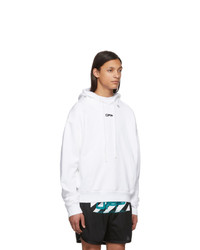 weißer und schwarzer bedruckter Pullover mit einem Kapuze von Off-White