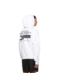 weißer und schwarzer bedruckter Pullover mit einem Kapuze von Off-White