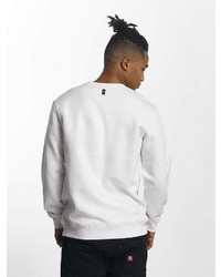 weißer und schwarzer bedruckter Pullover mit einem Rundhalsausschnitt von Ecko Unltd.
