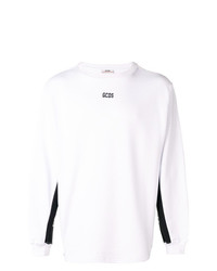 weißer und schwarzer bedruckter Pullover mit einem Rundhalsausschnitt von Gcds