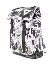 weißer und schwarzer bedruckter Rucksack von Ktz