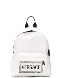 weißer und schwarzer bedruckter Rucksack von Versace