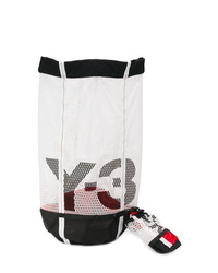 weißer und schwarzer bedruckter Rucksack von Y-3