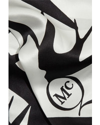 weißer und schwarzer bedruckter Schal von MCQ