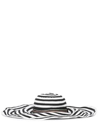 weißer und schwarzer horizontal gestreifter Hut von Missoni