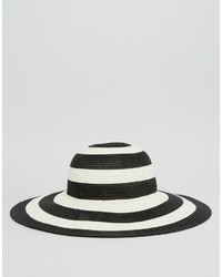 weißer und schwarzer horizontal gestreifter Hut von Liquorish