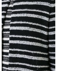 weißer und schwarzer horizontal gestreifter Mantel von Martin Grant