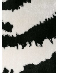 weißer und schwarzer horizontal gestreifter Mantel von Alexander McQueen