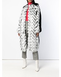 weißer und schwarzer horizontal gestreifter Pelz von Givenchy