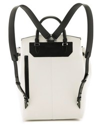 weißer und schwarzer Leder Rucksack von Alexander Wang