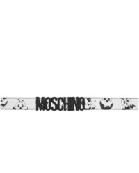 weißer und schwarzer Ledergürtel von Moschino