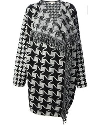 weißer und schwarzer Mantel mit Hahnentritt-Muster von Stella McCartney
