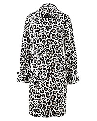 weißer und schwarzer Mantel mit Leopardenmuster von Heine
