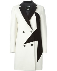 weißer und schwarzer Mantel von MSGM