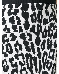 weißer und schwarzer Minirock mit Leopardenmuster von Alexandre Vauthier