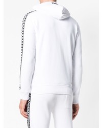 weißer und schwarzer Pullover mit einem Kapuze von Hydrogen