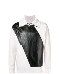 weißer und schwarzer Pullover mit einem Reißverschluss am Kragen von Givenchy